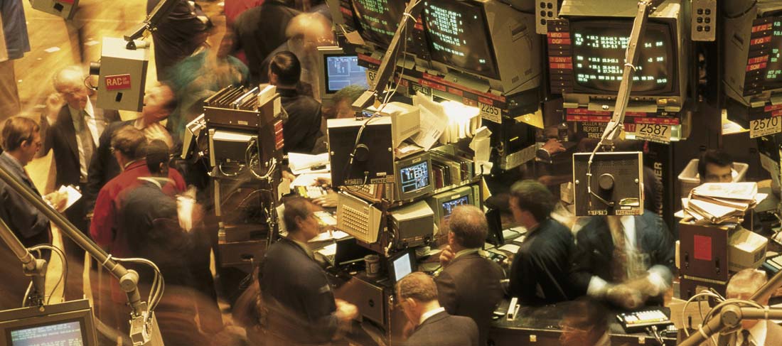 Interior del New York Stock Exchange en Wall Street