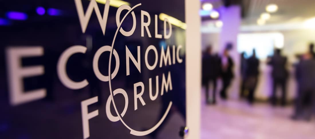 Emblema del foro económico mundial en Davos